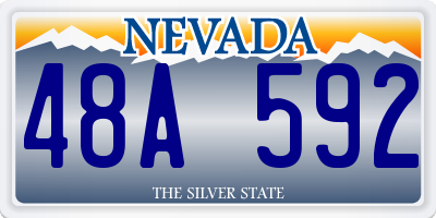 NV license plate 48A592