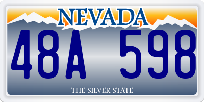 NV license plate 48A598