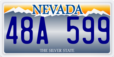 NV license plate 48A599