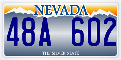 NV license plate 48A602