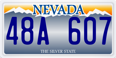 NV license plate 48A607