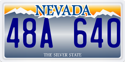 NV license plate 48A640