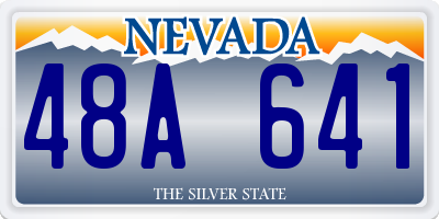 NV license plate 48A641