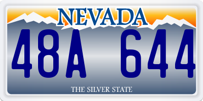 NV license plate 48A644