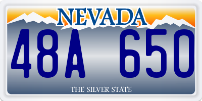 NV license plate 48A650