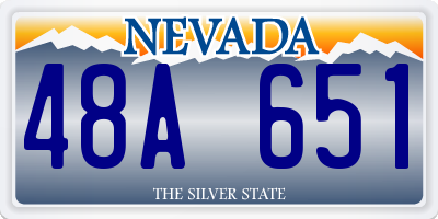 NV license plate 48A651