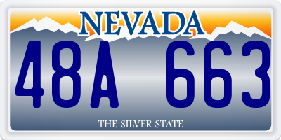 NV license plate 48A663