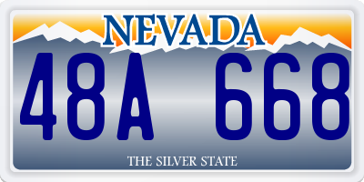 NV license plate 48A668