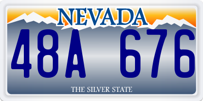 NV license plate 48A676