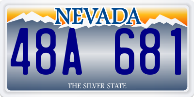 NV license plate 48A681