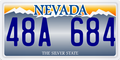 NV license plate 48A684