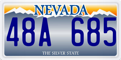 NV license plate 48A685