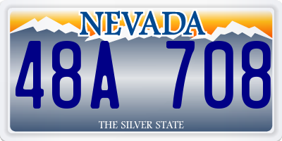 NV license plate 48A708