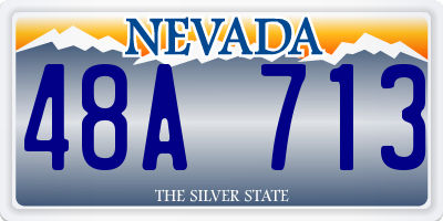 NV license plate 48A713