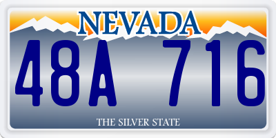NV license plate 48A716