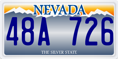 NV license plate 48A726