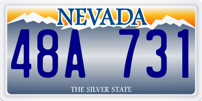 NV license plate 48A731