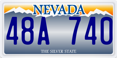 NV license plate 48A740