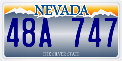 NV license plate 48A747