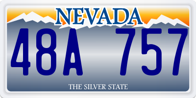 NV license plate 48A757