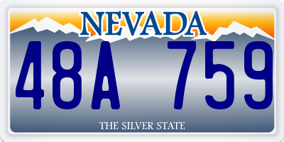 NV license plate 48A759