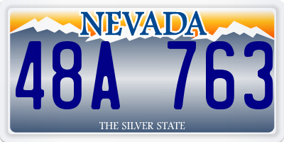 NV license plate 48A763