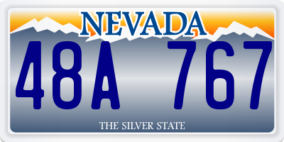 NV license plate 48A767