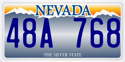 NV license plate 48A768