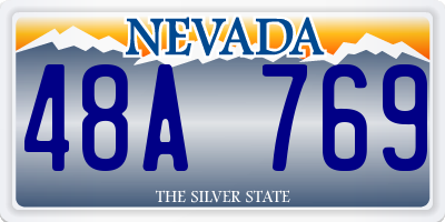 NV license plate 48A769