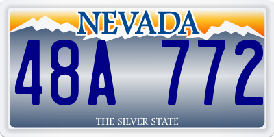 NV license plate 48A772