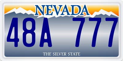 NV license plate 48A777