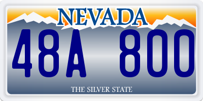 NV license plate 48A800