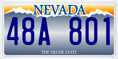 NV license plate 48A801