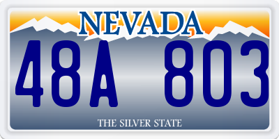 NV license plate 48A803