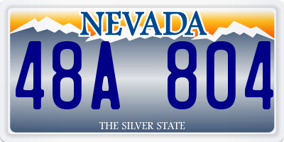 NV license plate 48A804
