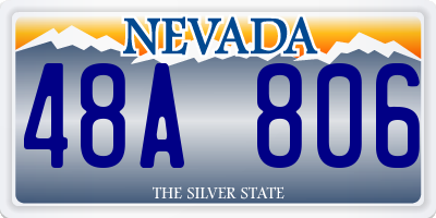 NV license plate 48A806