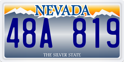 NV license plate 48A819