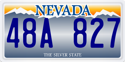 NV license plate 48A827