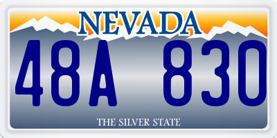 NV license plate 48A830