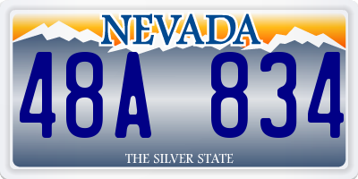NV license plate 48A834