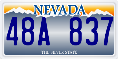 NV license plate 48A837