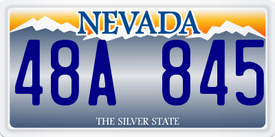 NV license plate 48A845