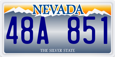 NV license plate 48A851