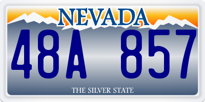 NV license plate 48A857