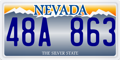 NV license plate 48A863