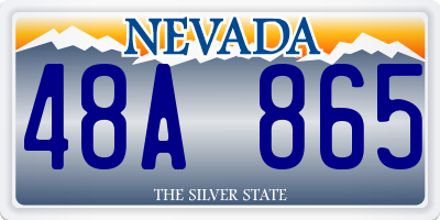 NV license plate 48A865