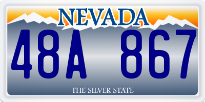 NV license plate 48A867