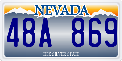 NV license plate 48A869