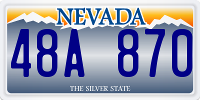 NV license plate 48A870