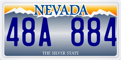 NV license plate 48A884